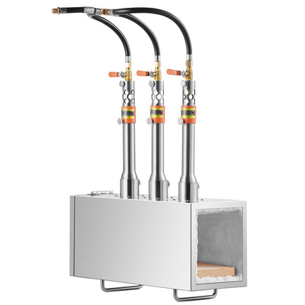 Propane Gas Forge, 3-Burner Square, 2600F Stainless