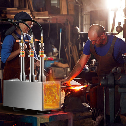 Propane Gas Forge, 3-Burner Square, 2600F Stainless