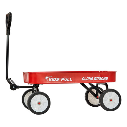 Pull-Along Wagon, 101 cm, 80 kg Capacity, Red