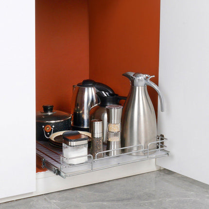 Pull-Out Cabinet Organizer Shelf, 20 x 21 in, Chrome