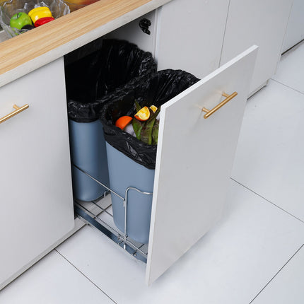 Pull-Out Trash Can, 2 x 35L Under-Cabinet Soft-Close