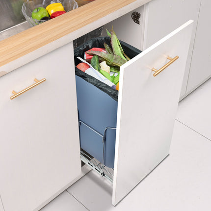 Pull-Out Trash Can, 35L Under-Cabinet, Door Mount, 110 lb