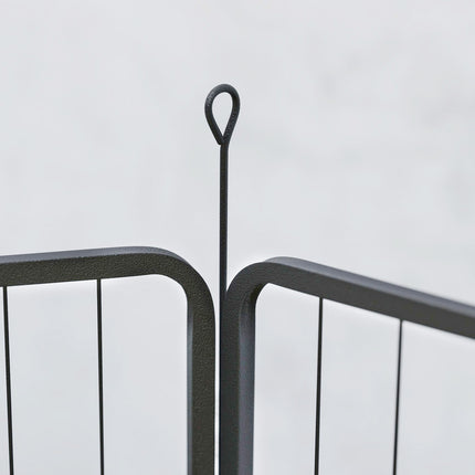 Kucēnu aploks, sešstūrains, kucēnu aploks ar 6 režģa paneļiem, durvis, elastīgs, salokāms, aizsargājošs brezents, āra aploks, 100 cm augsts, suņu aploks, kucēnu vārti suņiem, kaķiem, aploks iekštelpām un āra apstākļiem