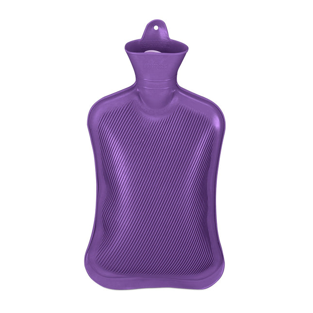 Violeta karstā ūdens pudele 2L, hermētiska, sāpju mazināšanai