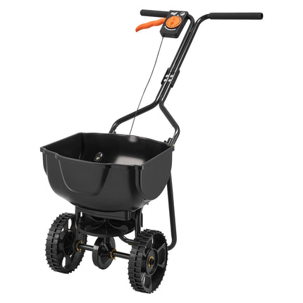 Push Broadcast Spreader, 15 lb Hopper, 10 in Tires