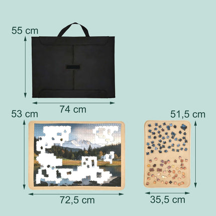 Puzļu paplāte ar rokturi, 2 nodalījumi, neslīdoša virsma