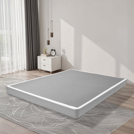 Queen Box Spring, 4-Inch Steel Frame, Washable Cover