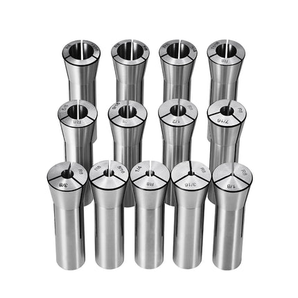 R8 Collet Set, 13-Piece 1/8–7/8 in, 0.0012 TIR