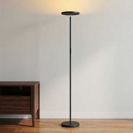RGB grīdas lampa, regulējama, ar tālvadību un skārienjutīgu gaismu, melna