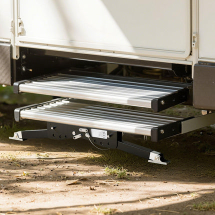 RV Step Stabilizer Kit, Adjustable 3–15 in Steel
