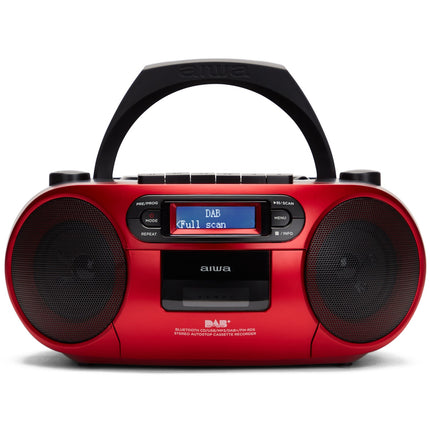 Radio with CD player, Cassette tape and Bluetooth Red