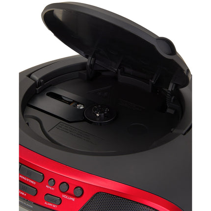 Radio with CD player and Bluetooth Red
