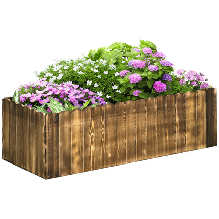 Paaugstināta dobe 100x40x30cm augu kaste, garšaugu dobe, dārzeņu un puķu dobe, egles koks