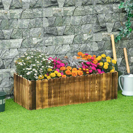 Paaugstināta dobe 100x40x30cm augu kaste, garšaugu dobe, dārzeņu un puķu dobe, egles koks