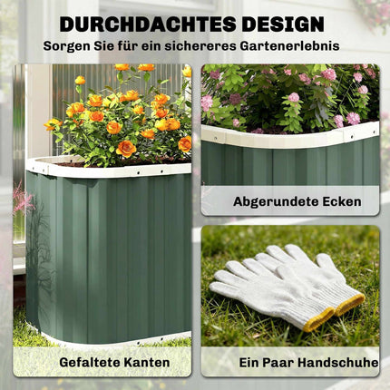 Paaugstināta dārza dobe, 61 cm dziļa, cinkots tērauds