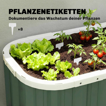 Paaugstināta dārza dobe, 61 cm dziļa, cinkots tērauds