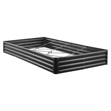 Raised Garden Bed, Metal, 8 x 4 x 1 Ft, Open Bottom