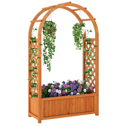 Paaugstināta dārza dobe ar režģi un arkveida jumtu, 83x36x146 cm
