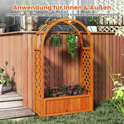 Paaugstināta dārza dobe ar režģi un arkveida jumtu, 83x36x146 cm