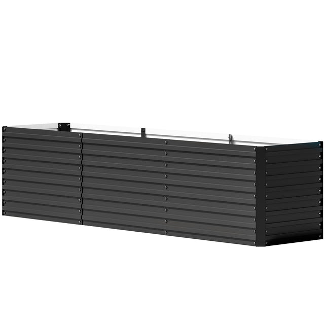 Paaugstināta puķu dobe, izturīga pret laikapstākļiem, augu dobe, aukstais rāmis, dārza dobe, puķu pods, augu kaste no cinkota tērauda, puķu kaste terasei un dārzam, 240 x 60 x 60 cm