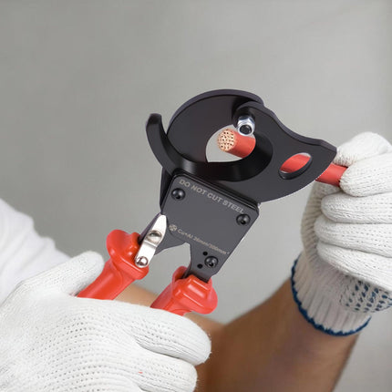 Ratcheting Cable Cutter, 600 MCM, Quick-Release
