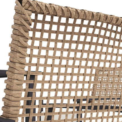 Garden furniture in rattan, 5 parts, with cushions