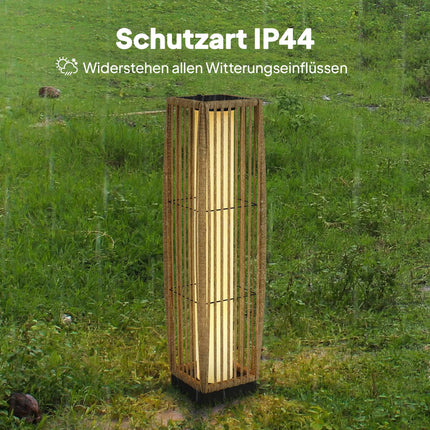 Rotangpalmas saules lampa, āra, IP44, automātiska ieslēgšanās/izslēgšanās, 68 cm