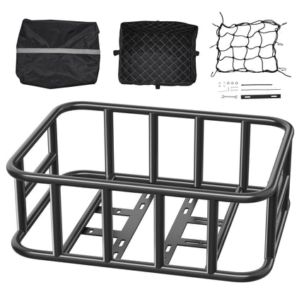 Rear Bike Basket, Medium, Cargo Net, Liner, Rain Cover