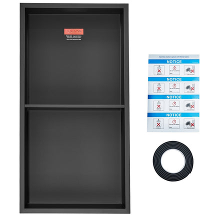 Recessed Shower Niche, 304 Stainless, Double Shelf 13x25