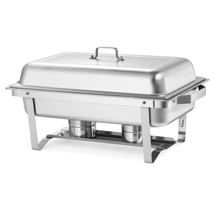 Rectangle Chafing Dish Set, 4-Pack, 9 Qt Stainless Steel