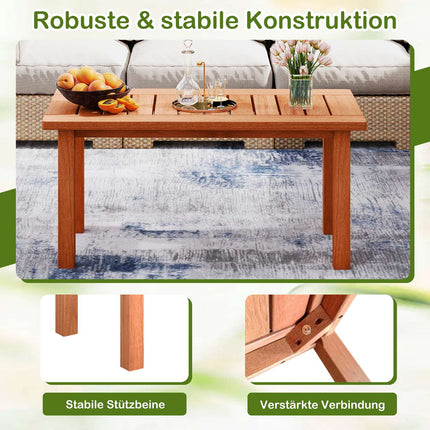 Taisnstūra koka kafijas galdiņš ar līstēm, 90x45x43,5cm