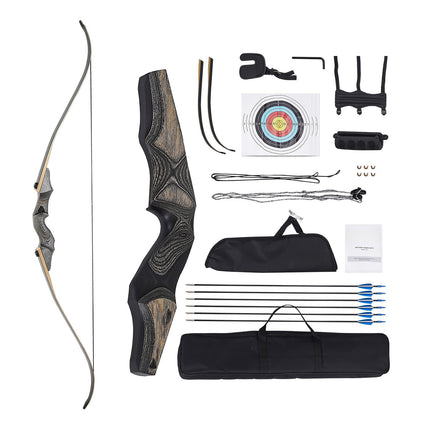 Recurve Bow Kit, 60-Inch Takedown, 45 lb, Right-Hand