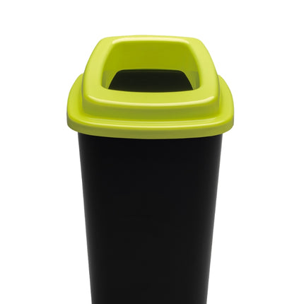 Atkritumu tvertne pārstrādei, 90 l, sarkans vāks, plastmasa