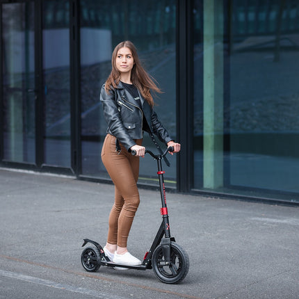Sarkans skrejritenis ar regulējamu augstumu, salokāms dizains