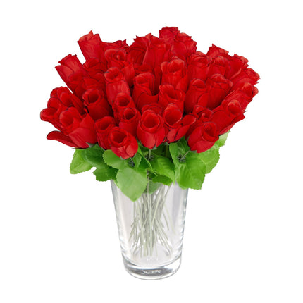 Sarkanas mākslīgās rozes, 48 gab.