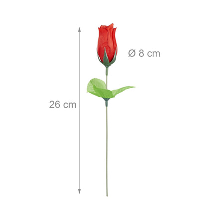 Sarkanas mākslīgās rozes, 48 gab.