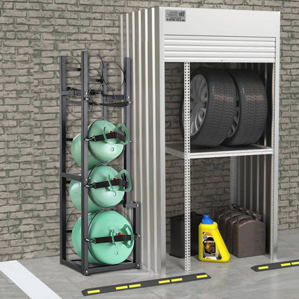 Refrigerant Cylinder Rack, 6-Tank Carbon Steel Holder