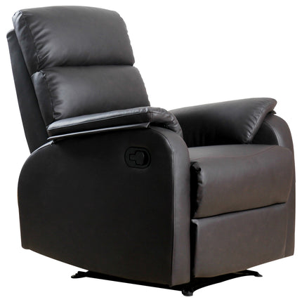 Relaksācijas krēsls, TV krēsls, dīvāna krēsls, atzveltnes krēsls, leņķa rakstāmgalds ar centrālā procesora statīvu, regulējams, ergonomisks, mākslīgā āda, brūns, 75 x 92 x 99 cm