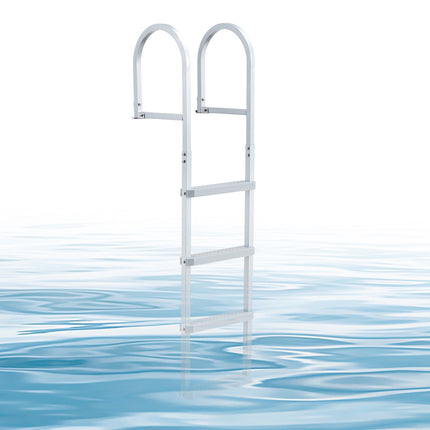 Removable Dock Ladder, 4-Step Aluminum, 500 lb Capacity