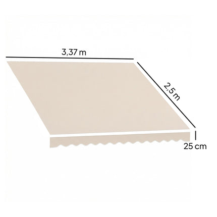 Markīzes auduma nomaiņa, 280 g/m² poliesters, UPF 50+
