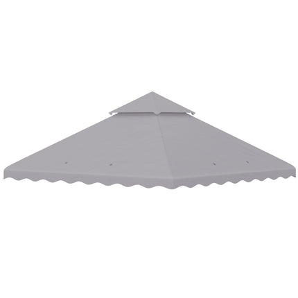 Rezerves jumts, aptuveni 3 x 3 m dārza paviljona jumts, rezerves pārsegs, dubults jumts dārza teltij, dārza paviljons, gaiši pelēks