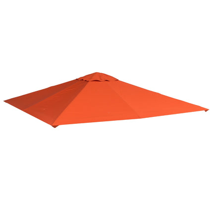 Nojumes jumta nomaiņa, saules aizsardzības nojumes pārsegs, izgatavots no poliestera, oranžs, 2,98 x 2,95 m