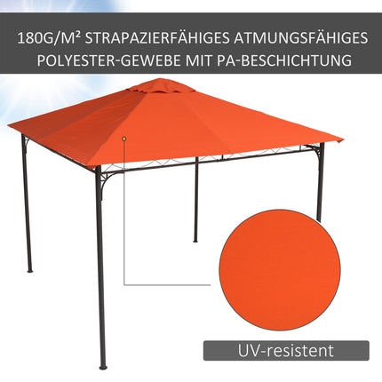 Nojumes jumta nomaiņa, saules aizsardzības nojumes pārsegs, izgatavots no poliestera, oranžs, 2,98 x 2,95 m