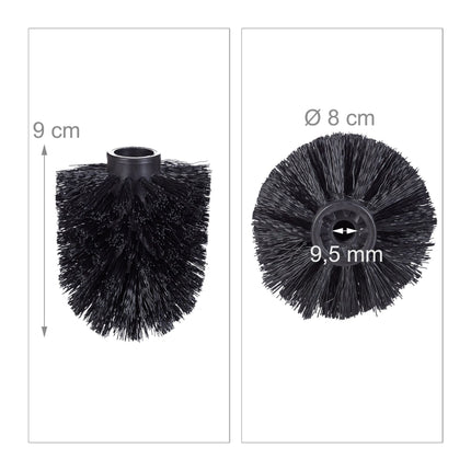 Tualetes birstes uzgaļa nomaiņas komplekts 9,5 mm, diametrs = 8 cm