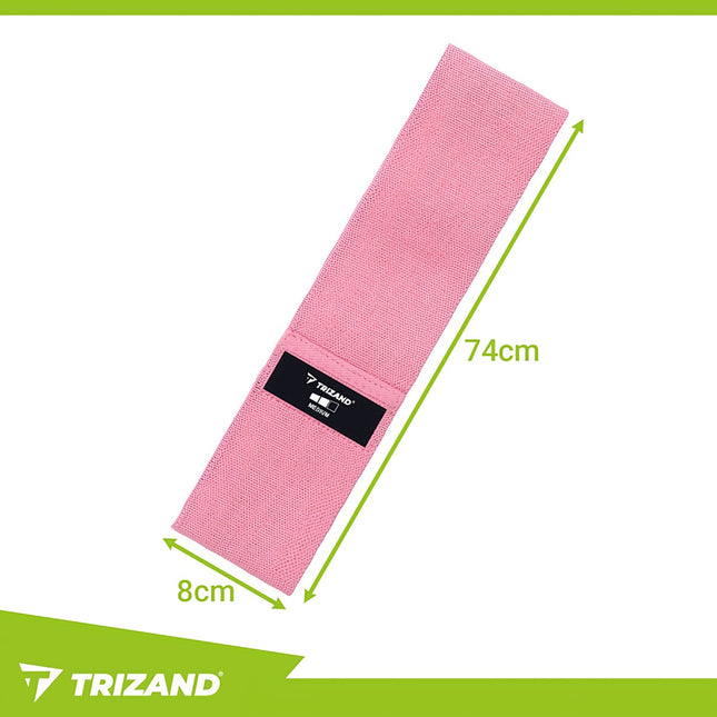 Resistance Bands Set, 3 Levels, Fabric, QR Workout Plan