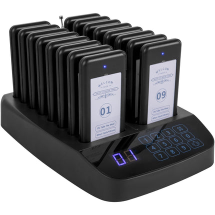 Restaurant Pager System, 16 Pagers, 98-Channel Touchscreen