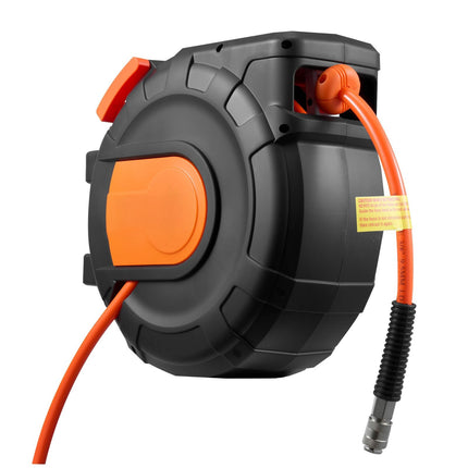 Retractable Air Hose Reel, 15 m PVC, 300 PSI, Swivel Mount
