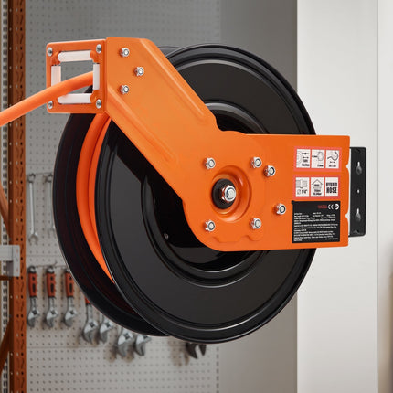 Retractable Air Hose Reel, 3/8 in x 50 ft, 300 PSI