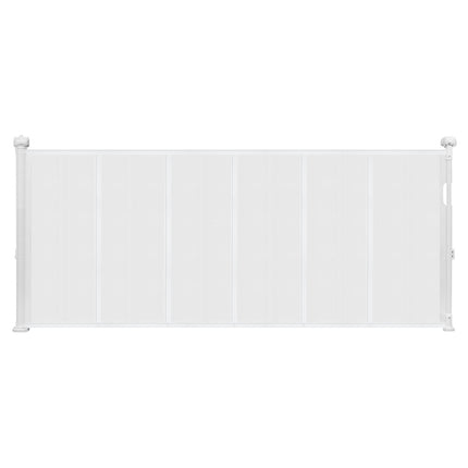 Retractable Baby Gate, 34 in Tall, Extends 71 in, White