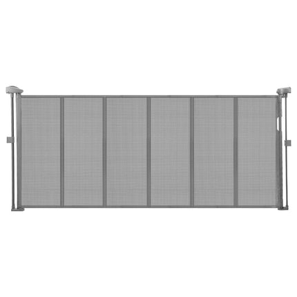 Retractable Baby Gate, 34 in Tall, Extends to 71 in, Gray